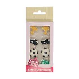 FunCakes Sockerdekorationer fotboll set/8