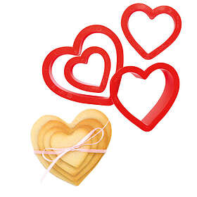 Decora Set med hjärtklistermärken 4 stycken,