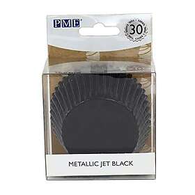 PME Metallic Jet Black Muffinformar, metallfolie 30 st