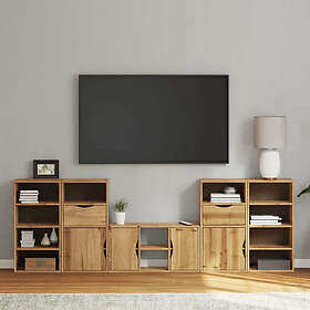 vidaXL ODDA TV-benk med oppbevaring massiv furu