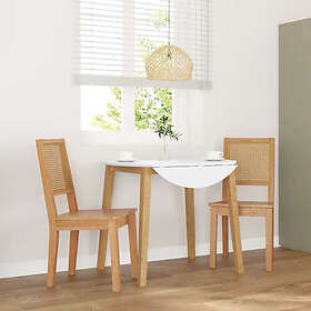 vidaXL Matstolar 2 st massivt trä gummi