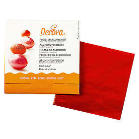 Decora 150 st. Aluminiumark 10x10 cm Röd,