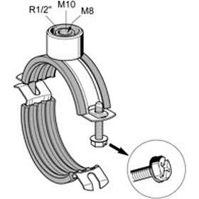 Beck 25 st Scanclamp trippelrörsklämma med gummi M8/M10/½'' (108-114 mm)