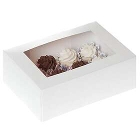 House of Marie Tårtlåda för 12 Mini Cupcakes Vit 2st,