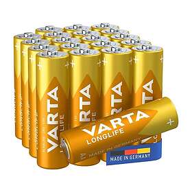 Varta Longlife Alkaline AA batteri, 20 st