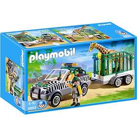 Playmobil Zoo 4855 Véhicule de zoo avec remorque

