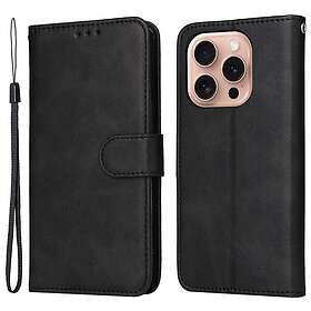 Skalo iPhone 16 Pro PU-Läder Plånboksfodral