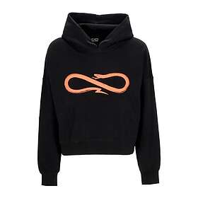 Propaganda Svart Cropped Logo Hoodie (Dam)