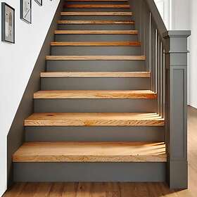 vidaXL Trappstegsmattor 8 pcs ljusbrun 100x25x2 cm massiv ek