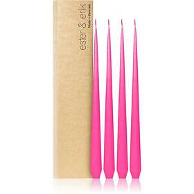 Ester & Erik taper candle clear pink (no. 41) dekorativ ljusstake 4x32g unisex