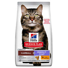 Hills Adult Hairball & Perfect Coat torrfoder för katt 3kg