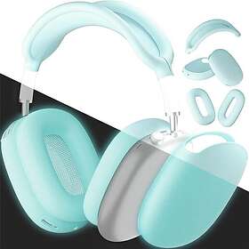 CaseOnline Silikonfodral för AirPods Max hörlurar Flurescent Blue