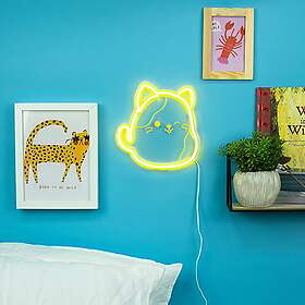 Fizz Creations Squishmallows Cam Neon Wall Light Yellow