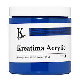 Kreatima Akrylfärg 250ml Primär Cyan PB 15:3 PW 6