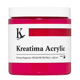 Kreatima Akrylmaling 250ml – Primærfarge Magenta PR 122 PR 170 PW 6