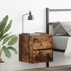 vidaXL Nightstand Smoke Oak 38x34x40cm 2pcs