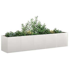 vidaXL Trädgårdskruka 200x40x40 cm rostfritt stål