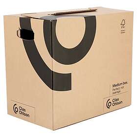 Clas Ohlson Flyttlåda med handtag, medium 50x30,5x44cm 5-pack