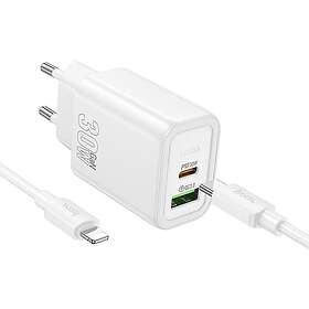 Hoco N63 USB/USB-C 30W USB-C/Lightning Kabel PD QC