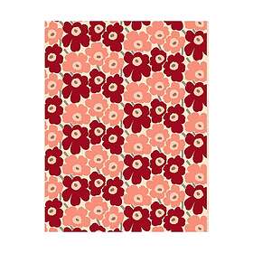 Marimekko Pieni Unikko tyg bomull Cotton-dark cherry-rosa