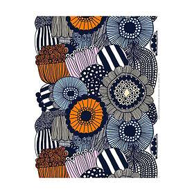 Marimekko Siirtolapuutarha tyg White-yellow-orange-light blue