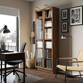 IKEA BILLY OXBERG bokhylla med glasdörrar 80x30x202 cm