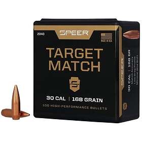 Speer Target Match Rifle Bullet .308 Caliber 168gr 100/Box