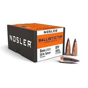 Nosler Ballistic Tip Varmint 6mm 55gr 100/Box