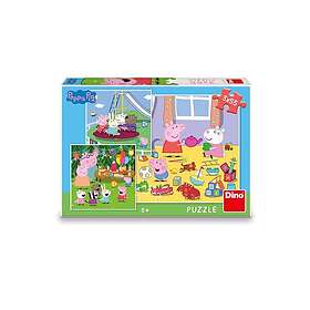 Dino Pussel 3 i 1 Pussel Peppa Pig på semester 55 Bitar