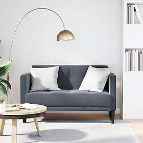 vidaXL Loveseat soffa mörkgrå 111 cm sammet