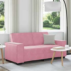 vidaXL Soffa 2-sits rosa 140 cm sammet