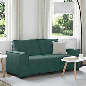 vidaXL Soffa 2-sits mörkgrön 140 cm sammet