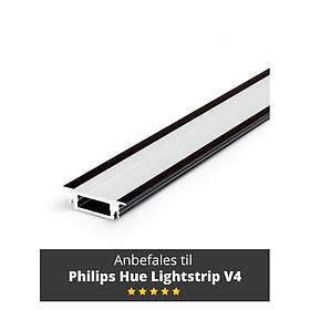 Light Solutions Aluminum Profile Model G for Philips Hue and Lifx Black