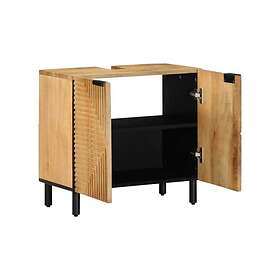 vidaXL Handfatsskåp brunt 62x33x58 cm massivt trä mango