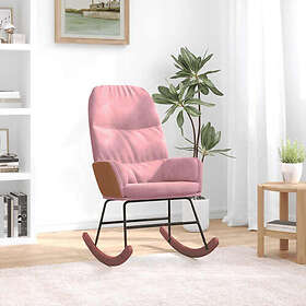 vidaXL Gungstol rosa sammet