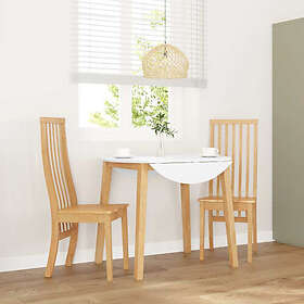 vidaXL Matstolar 2 st massivt trä gummi