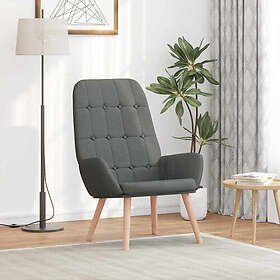 vidaXL Vilstol mörkgrå tyg