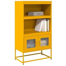 vidaXL Hög stol senapsgul 68x39x123 cm stål