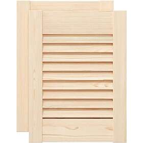 vidaXL Skåpsdörrar lamelldesign 2 st 39,5x29,5 cm massivt trä furu