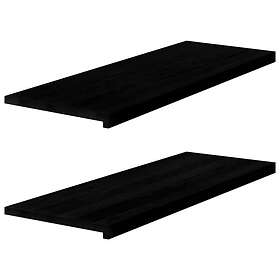 vidaXL Fönsterbänkar 2 st mörkbrun 110x40x2 cm massiv ek