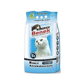 Super Benek White Antibacterial Klumpande Kattströ 5L