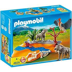 Playmobil African Wildlife 4829 Couple de hyènes et vautour
