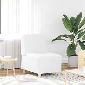 vidaXL Soffstol vit 55 cm konstläder