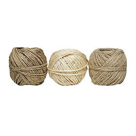 Panduro Hobby 3 olika nystan med snöre direkt från naturen – hampa (30 m), sisal (30 m) och lin (55 m)