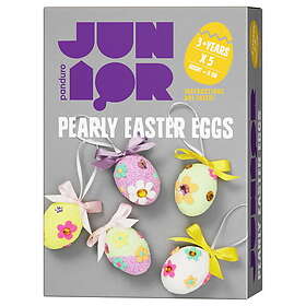 Panduro Hobby DIY-kit Pearly Easter Eggs, påskpyssla 5 superstiliga påskägg!