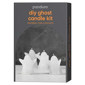 Panduro Hobby DIY-kit ghost candle – gjut 4 söta spökljus till halloween, 6,5 cm höga