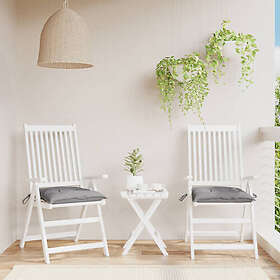 vidaXL Stolsdynor 2 st grå 50x50x7 cm oxfordtyg