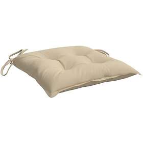 vidaXL Stolsdynor 2 st beige 40x40x7 cm oxfordtyg