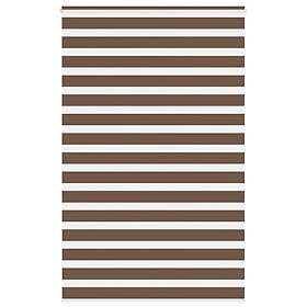vidaXL Rullgardin zebra brun 140x200 cm tyg bredd 135,9 cm polyester
