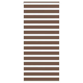 vidaXL Rullgardin zebra brun 115x230 cm tyg bredd 110,9 cm polyester